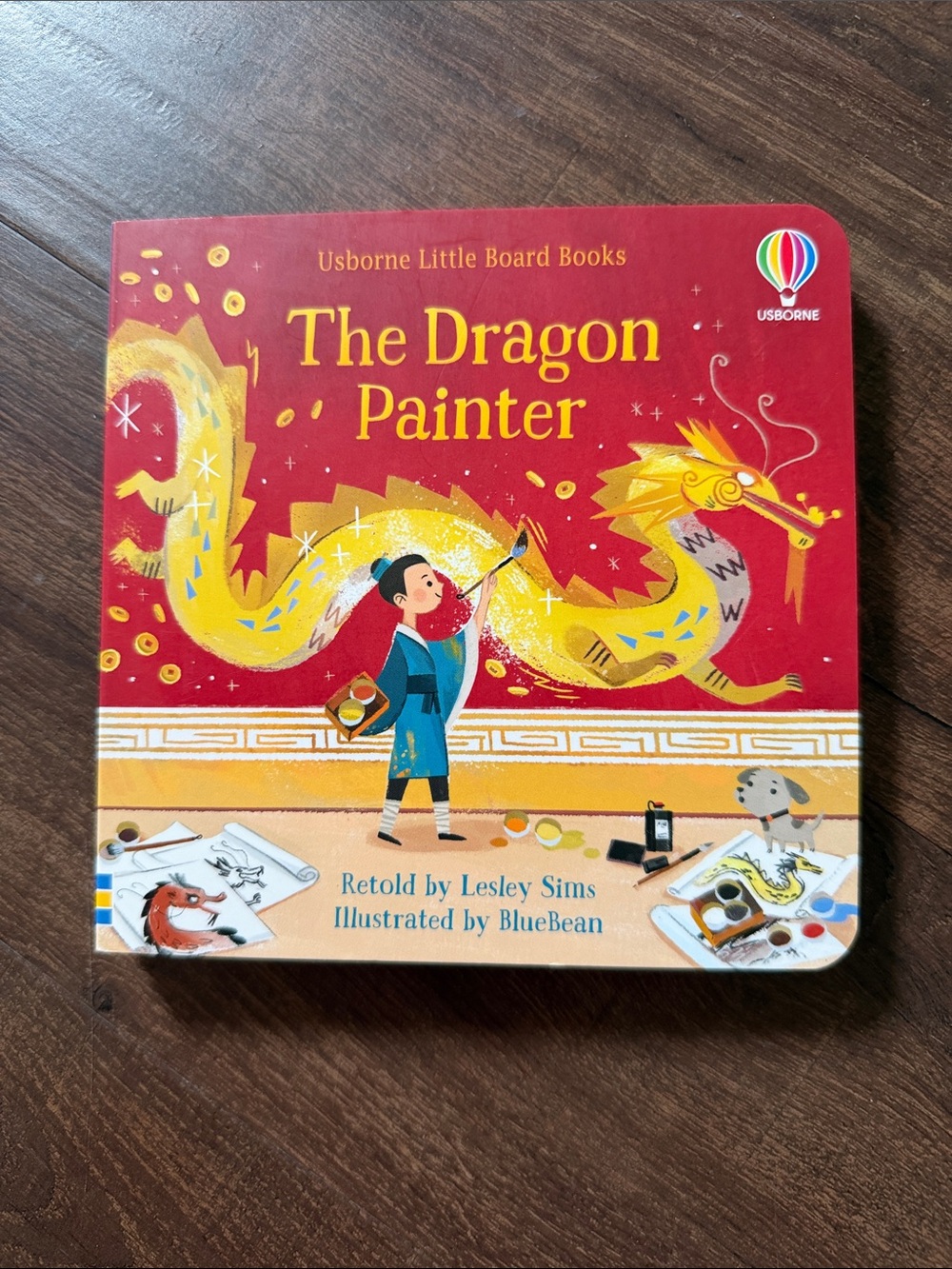 Usborne The Dragon Painter Board Book - Red & Yellow